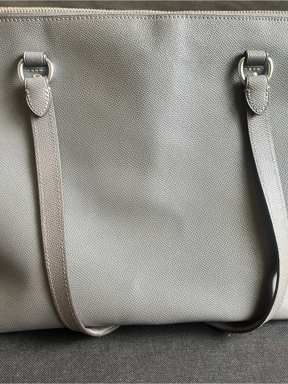 Coach Silver Metallic Leather Shoulder Bag - Picture 4 of 6